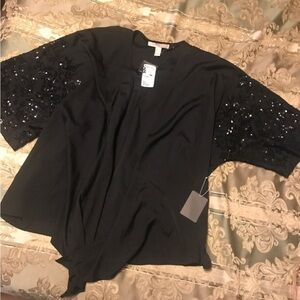 Forever 21 sequin sleeve kimono